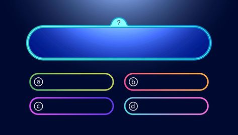 Vector question and answers template neon style 16:9 Wallpaper Backgrounds, Bulb Photography, Alphabet Flash Cards Printable, Gk Quiz Questions, Photo Editing Websites, Royal Frame, Quiz Design, Gk Questions And Answers, Neon Style