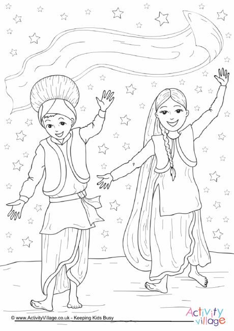 Bhangra dance colouring page Baisakhi Activity For Kindergarten, Vaisakhi Activities, Happy Vaisakhi, Baisakhi Festival, Bhangra Dance, Dance Coloring Pages, Diwali Drawing, Happy Baisakhi, Rainbow Dance