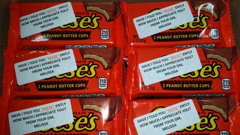 Have I told you "REESE-ENTLY" how much I appreciate you? Valentine Employee Appreciation Ideas, Employee Appreciation Ideas, Referral Ideas, School Counseling Week, Coworker Appreciation, Valentine Food, Secretary's Day, Food Pun, Appreciation Ideas