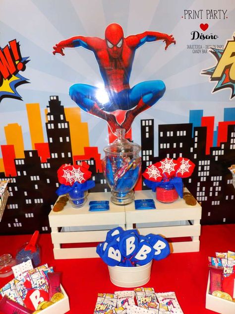 The Amazing Spiderman birthday party! See more party ideas at CatchMyParty.com! Birthday Ideas Games, Spiderman Birthday Ideas, Spiderman Birthday Party Ideas, Birthday Spiderman, The Amazing Spiderman, Superhero Birthday Cake, Spiderman Birthday Party, Spiderman Party, Spiderman Birthday