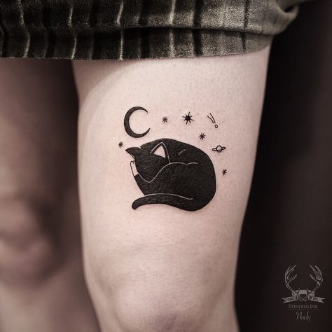 Cat Scratch Tattoo, Small Cat Tattoo, Scratch Tattoo, Cat Tattoo Design, Interesting Tattoos, Gothic Tattoos, P Tattoo, Funky Tattoos, Black Cat Tattoos