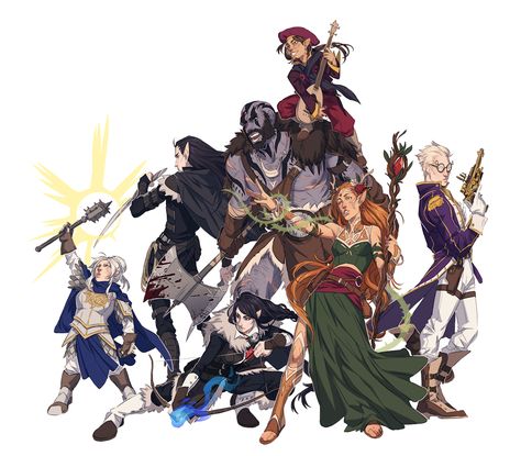 twitter @EZombieArt Critical Role Characters, Character Group, Vox Machina, Critical Role Fan Art, Comic Manga, Dnd Art, Critical Role, Freelance Illustrator, Dnd Characters