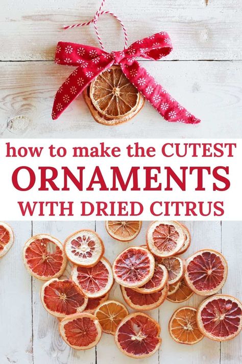 Learn how to make these simple, cute, and all natural Christmas ornaments using dried orange slices, wooden beads, string, and ribbon. They're the cutest and easiest homemade ornaments! They're great if you're looking to have an old-fashioned Christmas. Spend an afternoon making these DIY dried orange ornaments with your family. Dried Orange Ornaments, Card Diy Ideas, Natural Christmas Ornaments, Christmas Card Diy, Christmas Card Wishes, Orange Ornaments, Cinnamon Ornaments, Natural Ornaments, Fruit Ornaments