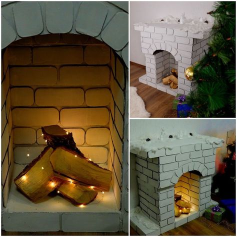 8M views · 117K reactions | Inventive ways to decorate your cardboard fireplace for a joyful Christmas | Inventive ways to decorate your cardboard fireplace for a joyful Christmas | By MetDaan DIY | Facebook Diy Cardboard Box Christmas Fireplace, Christmas Diy Fireplace Cardboard, Fireplace Made Of Cardboard, Fireplace Paper Diy, Cardboard Christmas Fireplace, Fireplace Cardboard Diy, Diy Fireplace Mantle Cardboard, Cardboard Chimney Christmas, Diy Christmas Fireplace Cardboard