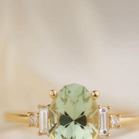 Brianna Trudell on Instagram: "(SOLD!) ✨The 2.1 CT Mint Green Tourmaline Oval Sura✨ available now! #rings #ringsofinstagram #tourmalinering #lavendercreekgems #gemstonejewelry #artdeco" Mint Tourmaline Engagement Ring, Tourmaline Engagement Ring, August 17, Tourmaline Ring, Green Tourmaline, Mint Green, Tourmaline, Gemstone Jewelry, Engagement Ring