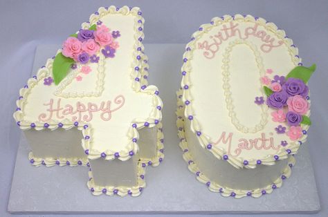 40th Birthday Buttercream Cake Number 40 Birthday Cake For Women, 40th Birthday Sheet Cake For Women, 40th Birthday Cake Ideas For Women, Number 40 Cake, Birthday Buttercream Cake, Birthday Cake For Mum, 40th Birthday Cake For Women, 50th Birthday Cake For Women, Cake For Women