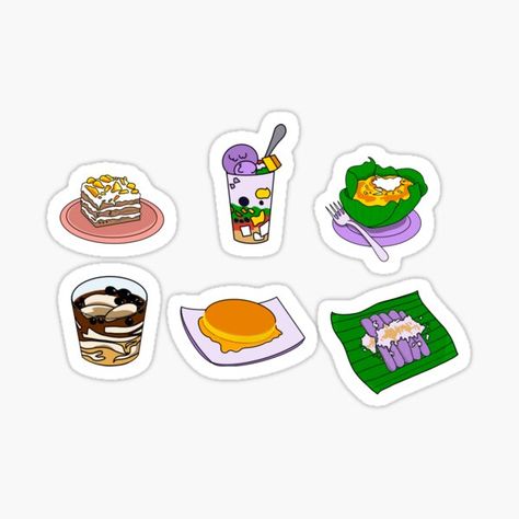 Pinoy Stickers, Filipino Delicacies, Filipino Christmas, Filipino Street Food, Filipino Culture, Filipino Food, Food Stickers, Specialty Foods, Kawaii Food