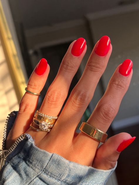 Red Nails Inspo, Dip Polish, Orange Nails, Nails Inspo, Red Nails, Short Nails, Makeup Nails, Nail Inspo, Nail Colors