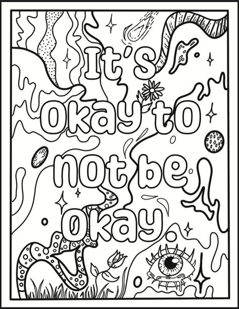 Breakup Coloring Pages, Grunge Colouring Pages, Cool Coloring Pages Free Printable, Recovery Coloring Pages, Weird Coloring Pages, Trippy Coloring Pages, Adult Coloring Books Swear Words, Diy Coloring Books, Mom Coloring Pages