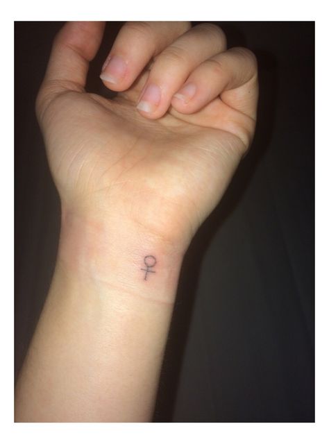 Feminism by EA - 12.02.17 Feminist tattoo / female sign / wrist tattoo / stick n poke / stick and poke / feminism / feminism tattoo Tattoo Stick N Poke, Feminism Tattoo, Female Sign, Feminist Tattoo, Stick Poke Tattoo, Tattoo Female, Stick N Poke, Stick N Poke Tattoo, Female Symbol