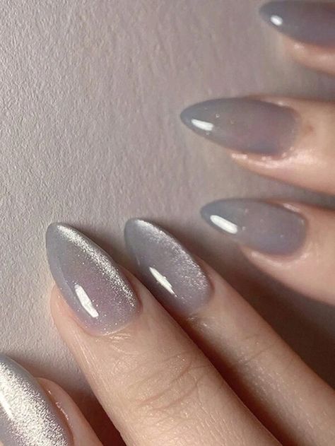 Buscar press on | SHEIN Animal Geometric, Grey Nails, Wow Nails, Geometric 3d, Zoya Nail, Nail Art Set, Gray Nails, Blue Nail Designs, Cat Eye Nails