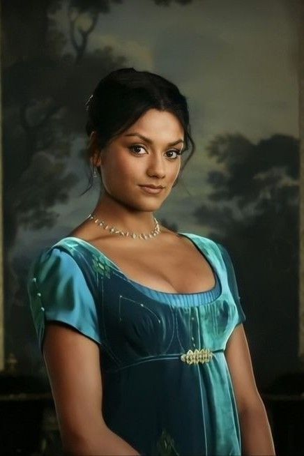 Miss Sharma Bridgerton, Kate Sharma Dress, Bridgerton Portrait, Kate Sharma Bridgerton, Sharma Bridgerton, Kate Bridgerton, Bridgerton Season 2, Kate Sharma, Kickass Women