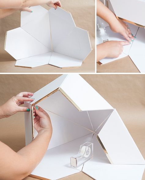 DIY, Giant Diamond Card Box For Weddings! Diamond Theme Party, Diy Wedding Card, Wedding Card Craft, Diamond Card, Diy Card Box, Diamond Template, Diamond Theme, Diamond Party, Wedding Card Box