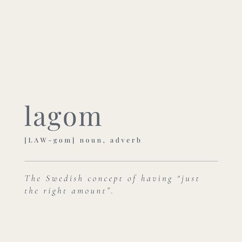 Lagom is a Swedish word and concept that means having "just the right amount." Learn more about this concept and how it relates to intuitive eating. Intuitive Eating, Meant To Be, Mindfulness, Collage, Pins