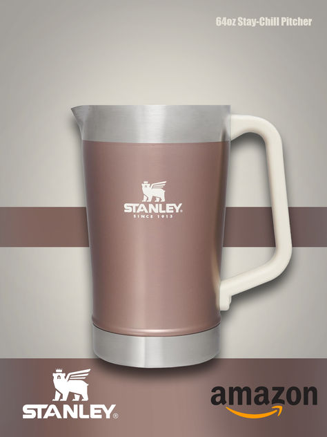 Keep your beverages cool with the Stanley Stay-Chill Classic Pitcher in Rose Quartz Glow! This 64oz pitcher is perfect for serving refreshing drinks. With the iconic Stanley durability and style, it's a reliable companion for picnics, gatherings, or everyday use. Elevate your hydration experience with a touch of Rose Quartz Glow. 🌹🍹✨ Rose Quartz Stanley, Glamping Bachelorette, Bachelorette Aesthetic, Refreshing Drinks, Glamping, Rose Quartz, Spring Outfits, Ash, Drinks