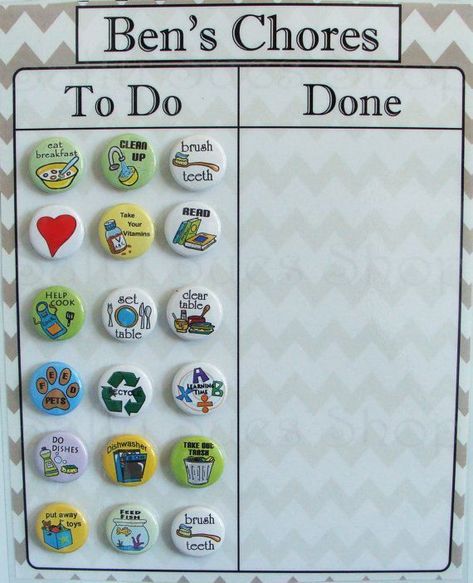 Chore Magnets, Kids Routine Chart, Chore Board, Daily Routine Chart, Kids Schedule, Routine Chart, Chore Chart Kids, Kitchen Magnet, Chores For Kids