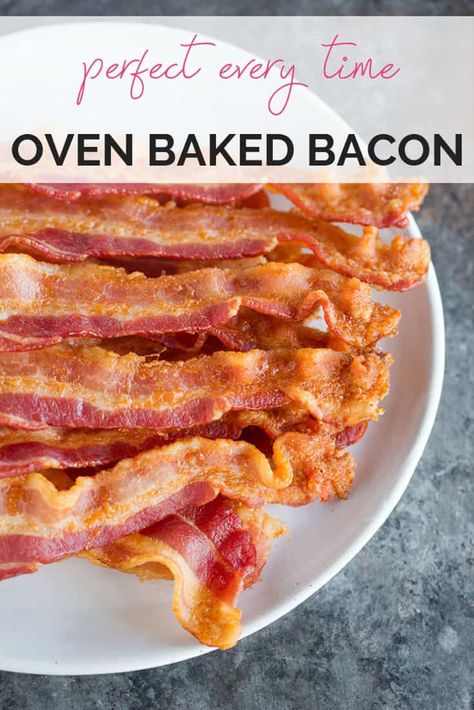 Oven Fried Bacon, Bacon In Oven, Perfect Bacon, Oven Baked Bacon, Bacon In The Oven, Cooking Bacon, Baked Bacon, Best Bacon, Easy Oven