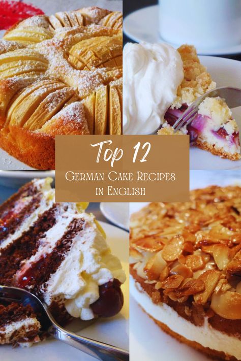 Knowing what to serve with Schnitzel doesn't have to be a stressful task. Check out this wunderbar variety of delicious side dishes that make the perfect pairing. To see the side dishes, check out https://www.quick-german-recipes.com/what-to-serve-with-rouladen.html German Cake Recipes, Nutty Cake, German Apple Strudel Recipe, German Treats, Fruity Cakes, German Cakes Recipes, Traditional German Desserts, German Pastries, Easy German Recipes