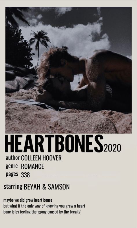 Book Polaroid Poster Template, Books Posters Aesthetic, Heartbones Book Aesthetic, Polaroid Poster Books, Heart Bones Colleen Hoover Aesthetic, Heart Bones Quotes, Book Posters Polaroid, Polaroid Book Poster, Book Posters Aesthetic