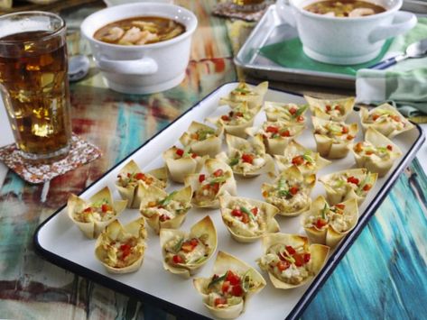 Kardea Brown's Crab Rangoon Wonton Cups. Easy Brunswick Stew, Roasted Oysters, Kardea Brown, Brunswick Stew, Oyster Roast, Wonton Cups, Brown Recipe, Seafood Seasoning, Crab Rangoon