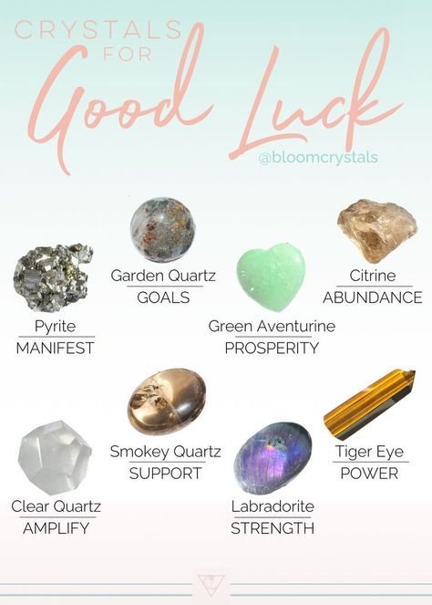 crystals for good luck Crystals For Intelligence, Crystals For Everyday, Crystal For Good Luck, Crystals For Test Taking, Crystals For Confidence And Courage, Stones For Luck, Crystals For Court Cases, Crystals For Exams, Crystals For Work