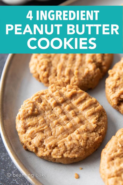 Snacks To Eat With Peanut Butter, Easy Dessert Recipes 3 Ingredients, Diy Peanut Butter Cookies, Simple Treats 3 Ingredients, What To Eat Peanut Butter With, Easy Peanut Butter Cookie Recipes 3 Ingredients, Easy Cookies Recipes 4 Ingredients, 3 Ingredient Baking Recipes, Food Recipes Dessert Easy 3 Ingredients