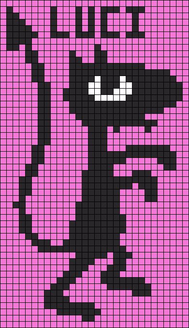 Alpha pattern #113511 | BraceletBook Cross Stitch Patterns Pixel, 20x20 Alpha Pattern, Monster High Alpha Pattern, Free Alpha Patterns, Spooky Alpha Pattern, Pin Art Ideas, Demon Pixel Art, Disney Alpha Patterns, Medieval Pixel Art