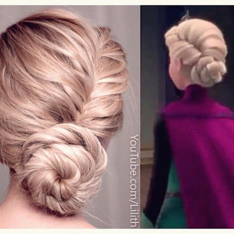 Continuation Hairstyles, Frozen Hair Tutorial, Elsa Hairstyle, Frozen Hairstyles, Elsa Hair, Frozen Hair, Hair Updos Tutorials, Different Braids, Updo Tutorial