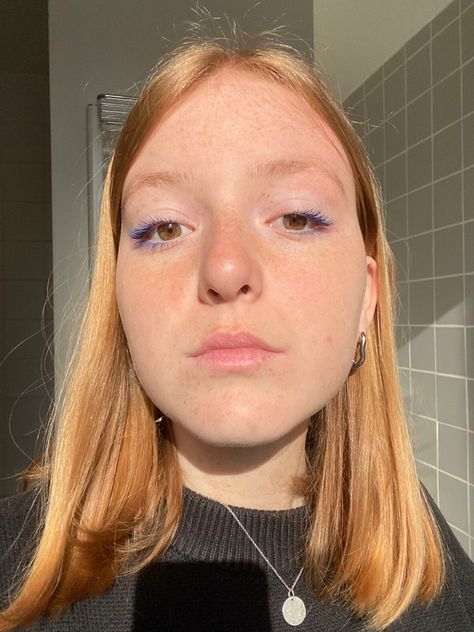 Mascara, ginger girl, girl, blue mascara, mascara aesthetic, aesthetic, cute girl Mascara Aesthetic, Blue Mascara, Ginger Girls, Blue Pin, Aesthetic Aesthetic, Ginger Hair, Pin Collection, Ginger, Hair