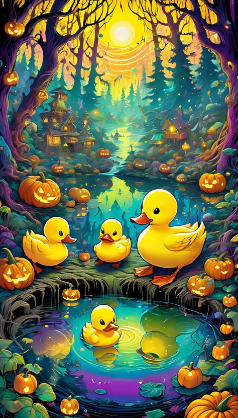 Puzzle Ideas, Waterfall Wallpaper, Duck Wallpaper, Fantasy Ideas, Halloween Wallpapers, Halloween Cans, 2024 Halloween, Wallpaper Halloween, Halloween Wallpaper Iphone