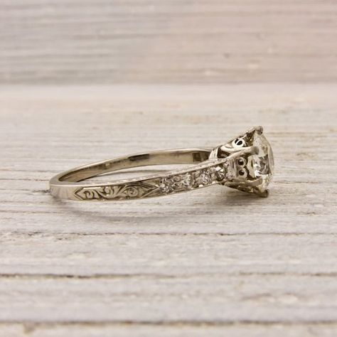 Erstwhile Jewelry, European Cut Diamond Engagement Ring, Vintage Art Deco Rings, New York Vintage, Antique Engagement Rings Vintage, Antique Engagement Ring, Diamond Engagement Rings Vintage, Simple Engagement Rings, Wedding Rings Vintage