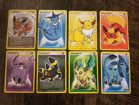 Eeveelution energies. Missing a fairy energy for Sylveon! Diy Pokemon Cards, Fairy Energy, Diy Pokemon, Pokemon Diy, Pokemon Craft, Cool Pokemon Wallpapers, Paint Cards, Arte Inspo, Pokemon Games