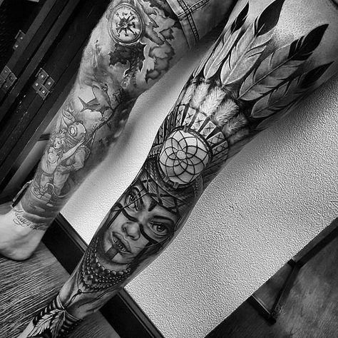 70 Native American Tattoo Designs | Art and Design Native Indian Tattoos, Native American Tattoo Designs, Couple Tat, Indian Tattoo Design, Tattoo Perna, Native American Tattoo, Native American Tattoos, Full Arm Tattoos, Leg Tattoos Women