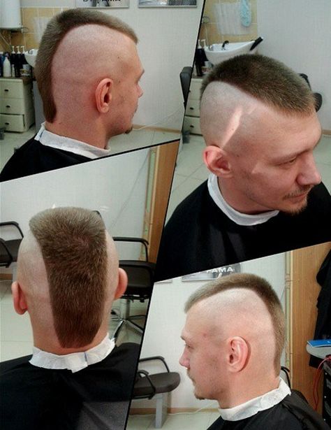 short side-shaven Mohawk for men Ugly Hairstyle, Long Mohawk, Mohawk For Men, Man Ponytail, Short Mohawk, Ugly Hair, Mohawk Haircut, Mohawk Hairstyles Men, Hairstyle For Men