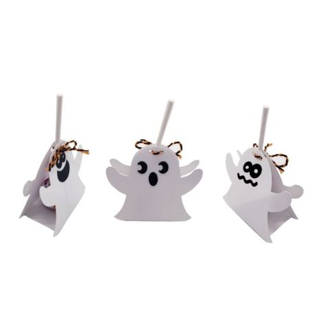 3D - 3 Ghost Lollipop Holder Halloween Lollipop Decorations, Lollipop Ghosts Halloween, Ghost Lollipop Holder, Ghost Lollipops Tootsie Pops, Halloween Sucker Holder Svg, Ghost Lollipops, Lollipop, Ghost, Halloween