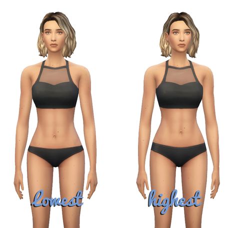 Mod The Sims - Female Waist and Hip Height Slider Hip Slider Sims 4 Cc, Waist Slider Sims 4 Cc, Sims 4 Hip Slider Mod, Sims 4 Waist Slider, Sims 4 Hip Slider, Female Waist, Maxis Match Cc, Sims 4 Cas Mods, Hips Dips