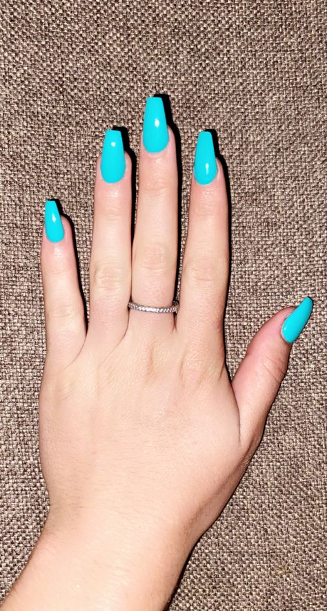 Neon Teal Nails, Teal Nails, Vibrant Nails, Short Acrylic, Short Acrylic Nails Designs, Short Acrylic Nails, Nails Designs, Acrylic Nail Designs, Coffin Nails