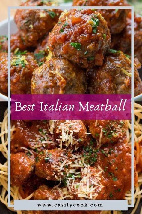 Italian Meatballs Crockpot, Meatballs Recipe Italian, Crockpot Italian Meatballs, Crowd Meals, Crockpot Italian Sausage, Best Italian Meatball Recipe, Meatballs Appetizer, Meatballs Italian, Easy Italian Meatballs