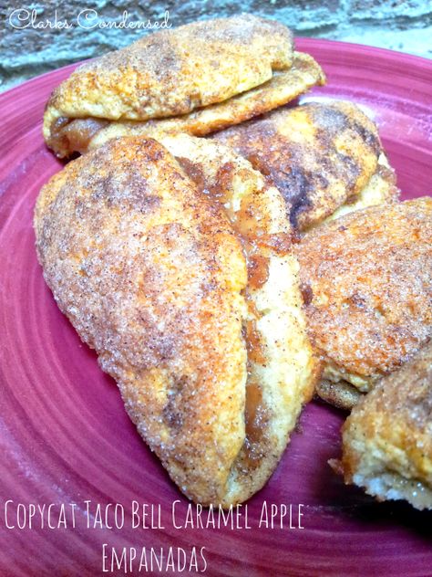 Copycat Taco Bell Caramel Apple Empanadas by Clarks Condensed Taco Bell Caramel Apple Empanada, Empanadas Air Fryer, Caramel Apple Empanadas, Simple Chicken Salad, Apple Empanadas, Copycat Taco Bell, Chicken Salad Sandwiches, Copycat Restaurant Recipes, Empanadas Recipe