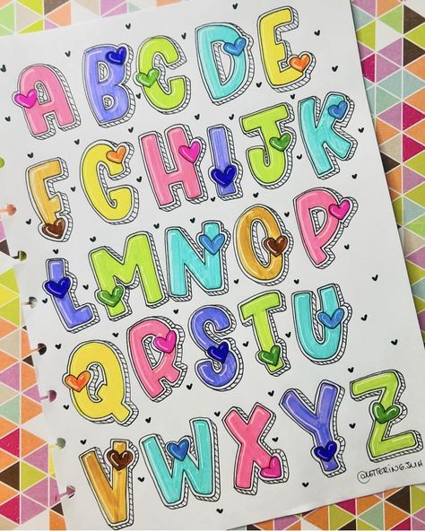 Lettering Fonts Design, Hand Lettering Alphabet Fonts, Doodle Art Letters, Lettering Styles Alphabet, Ink Doodles, Create This Book, Graffiti Words, Diy Journal Books, Hand Lettering Art