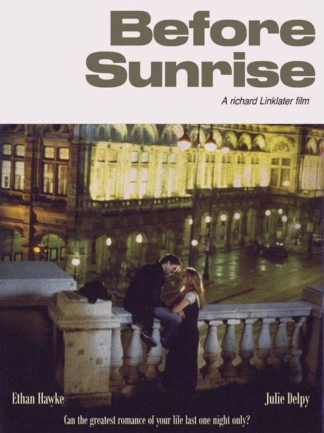 Before Sunrise vintage movie Poster Before Sunrise Movie, Before Trilogy, Septième Art, Dorm Posters, Movie Shots, Cinema Posters, Art Deco Posters, Before Sunrise, Vintage Movie