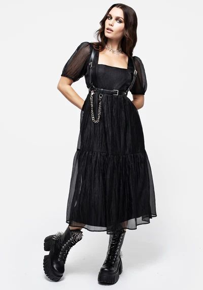 Women’s New – Disturbia Disturbia Clothing, Heart Skips A Beat, Midi Smock Dress, Dark Clothing, All Black Looks, Gothic Makeup, Goth Style, Brunch Ideas, Swimwear Dress