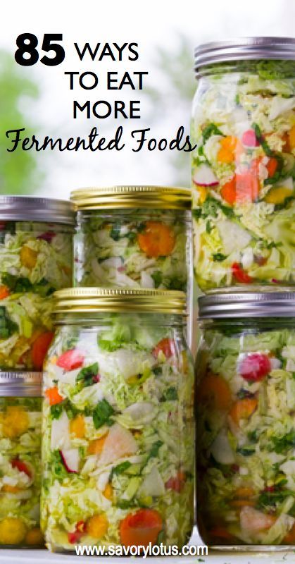 85 Ways to Eat More Fermented Foods - savorylotus.com Fermented Vegetables Recipes, Fermented Veggies, Fermentation Recipes, Fermented Vegetables, Probiotic Foods, Pickled Veggies, Pickling Recipes, Healthy Gut, Fermented Foods