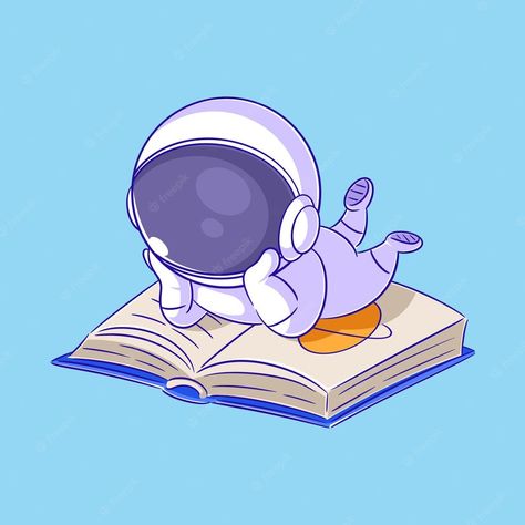 Astronaut Reading A Book, Astronaut Artwork, Space Art Wallpaper, Reward System For Kids, Planet Drawing, Space Phone Wallpaper, Cartoon Style Drawing, Reading Logs, Monkey Art