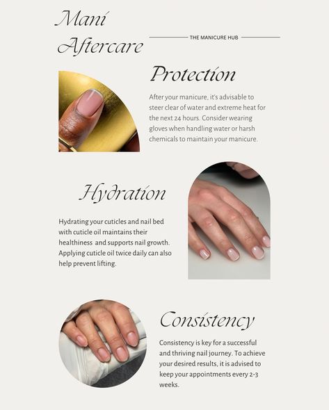 At The Manicure Hub, the focus is on helping your nails thrive! However it’s a team effort to achieve long-lasting and beautiful nails. I’ve put together a handy aftercare guide with some helpful tips that will truly make a difference to your manicures. Just swipe right to check it out! And don’t forget to grab your aftercare kit at the end of your appointment. Your nails will thank you!✨ #manicurist #gelnails #aftercare #nailhealth #luxurymanicures #londonmanicure #thegelbottle #disoveru... Manicure Aftercare, Team Effort, Swipe Right, Nail Health, Nail Kit, Make A Difference, Helpful Tips, Nail Tech, Media Post