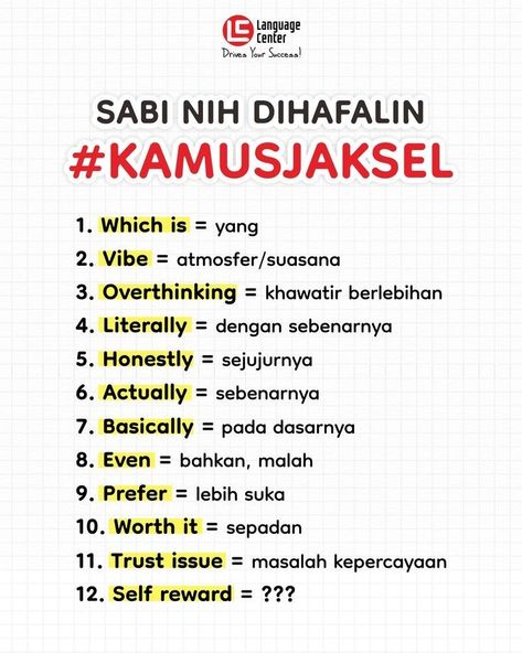 Inggris Quotes, Slang English, Tatabahasa Inggeris, Materi Bahasa Inggris, Kad Nama, Study English Language, English Learning Spoken, English Vocab, Slang Words