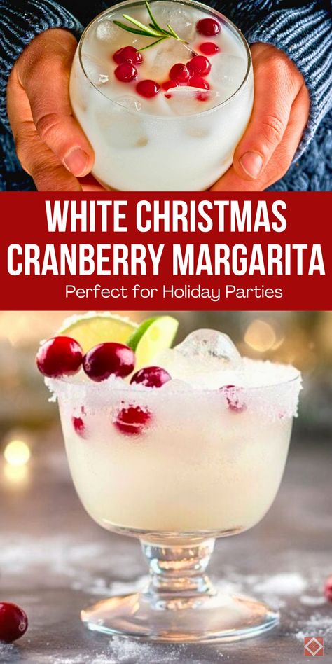 Hosting a holiday party? This White Christmas cranberry margarita is a show-stopping cocktail that’s easy to make and full of festive flavor. With tart cranberries, tequila, and a touch of lime, it’s a drink that�’ll keep the holiday spirit flowing. Save this pin for a crowd-pleasing holiday drink idea! Christmas Cranberry Margarita, Holiday Drinks Alcohol Christmas, Holiday Margaritas, Cranberry Cocktail Recipe, Holiday Cocktails Christmas, Cocktail Recipes Tequila, Christmas Cocktails Easy, Holiday Drinks Alcohol, Easy Margarita Recipe