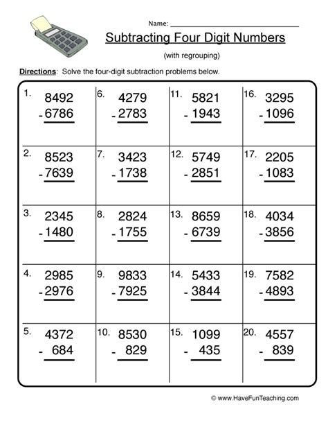 2 Digit Borrow Subtraction – Regrouping – 4 Worksheets Subtraction Across Zeros, Subtraction With Regrouping Worksheets, Regrouping Subtraction, Division Worksheets, Have Fun Teaching, Teaching Numbers, Math Notes, Subtraction Worksheets, Comprehension Worksheets