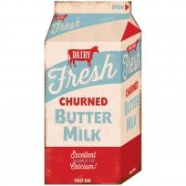 Fresh Churned Butter Milk Carton Wall Decal Churned Butter, Butter Packaging, Fresh Butter, Vintage Style Wall Decor, Retro Packaging, Palate Cleanser, Japanese Packaging, Milk Packaging, Kitchen Wall Decals