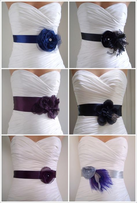 Beautiful make~up is our hallmark!: Wedding dress inspiration: Sash/Belt Hallmark Wedding, Bridal Gift Box, Belt Wedding Dress, Modest Bridal, Floral Embellishment, Trendy Wedding Dresses, Dress Sash, Fantasy Wedding, Wedding Belts